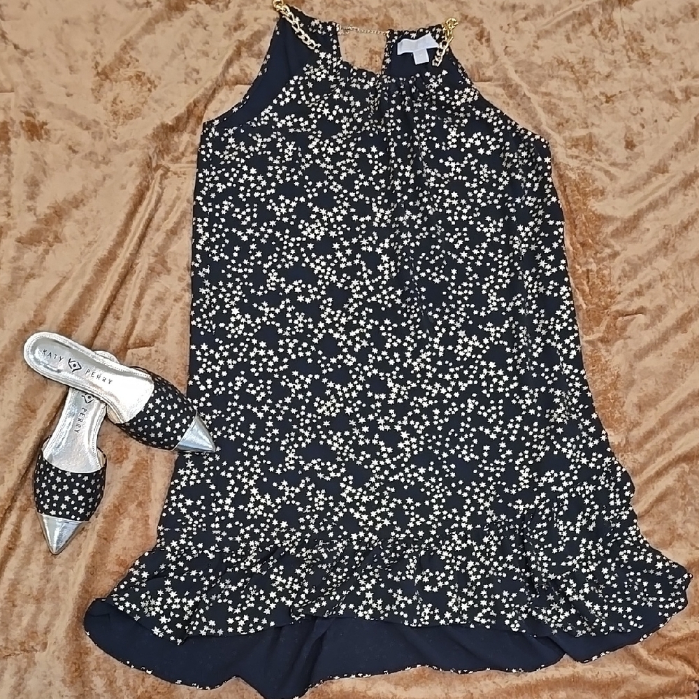 Michael Kors Black & Golden Star Dress Size M